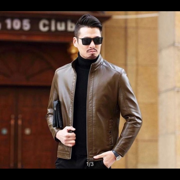 Brown Leather Jacket - Picture 1 of 3